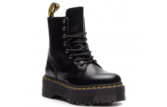 Dr. Martens Jadon Platform Boots Black Smooth Leather