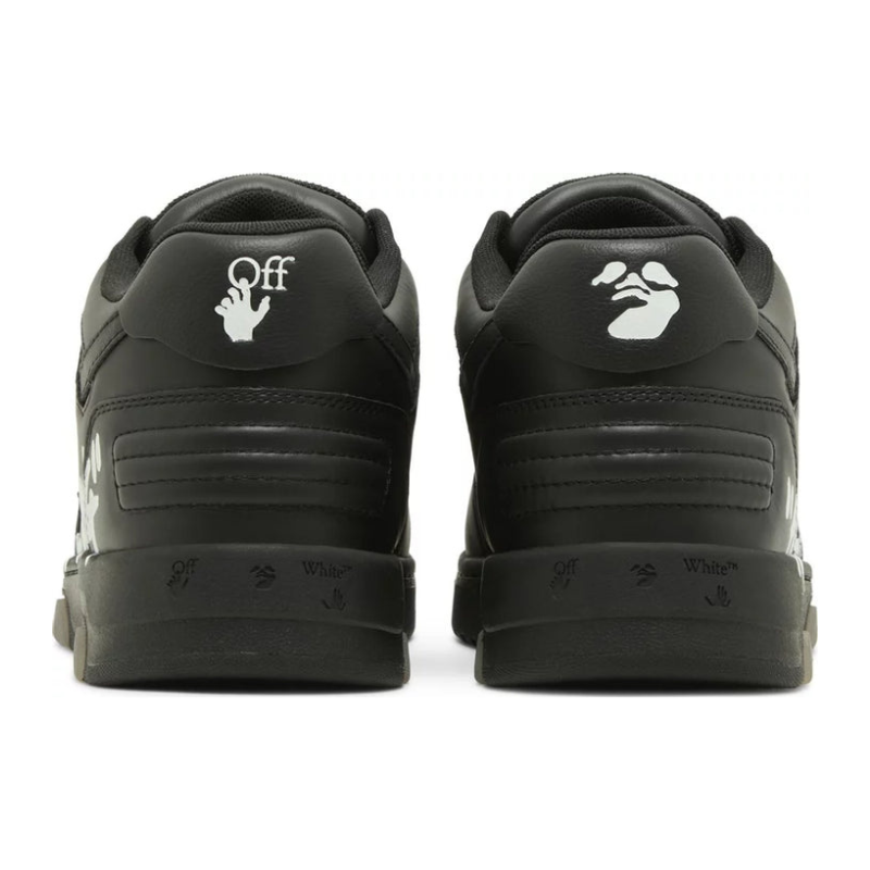 OFF-WHITE Out Of Office OOO For Walking Low Tops – Black White