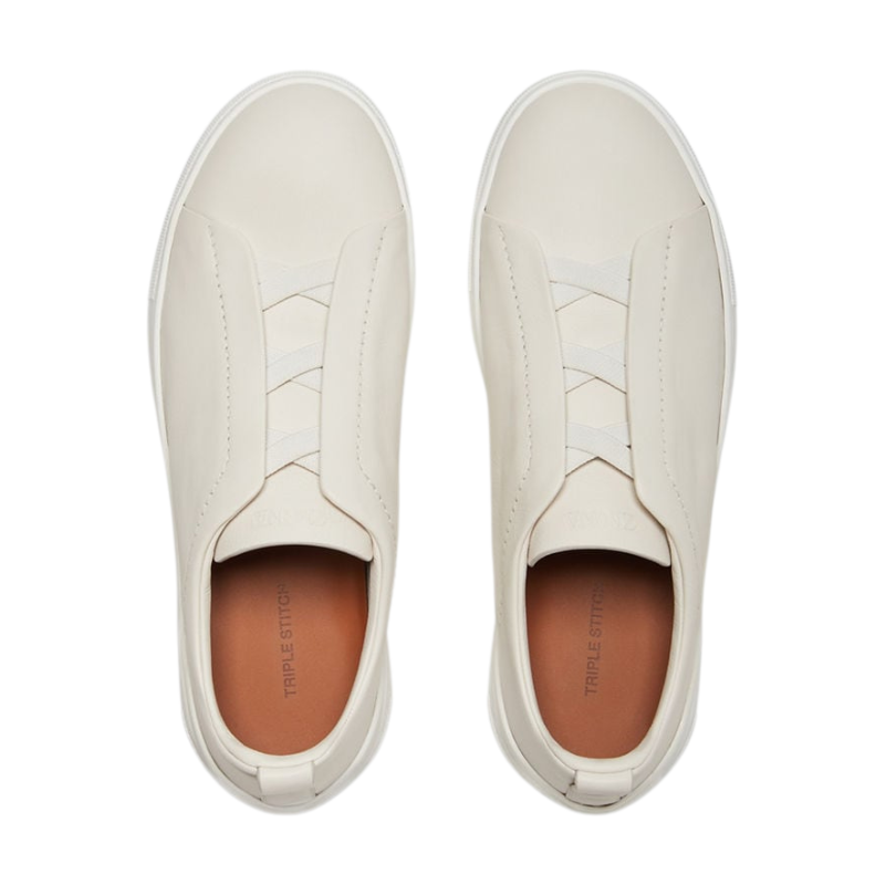 Zegna White Triple Stitch™ SECONDSKIN Sneakers