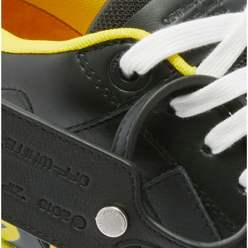 OFF-WHITE Out Of Office “ooo” Low Tops For Walking Black Yellow