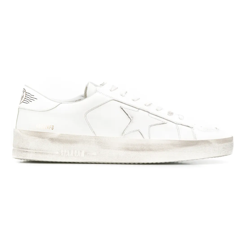 Golden Goose Stardan in white leather sneakers