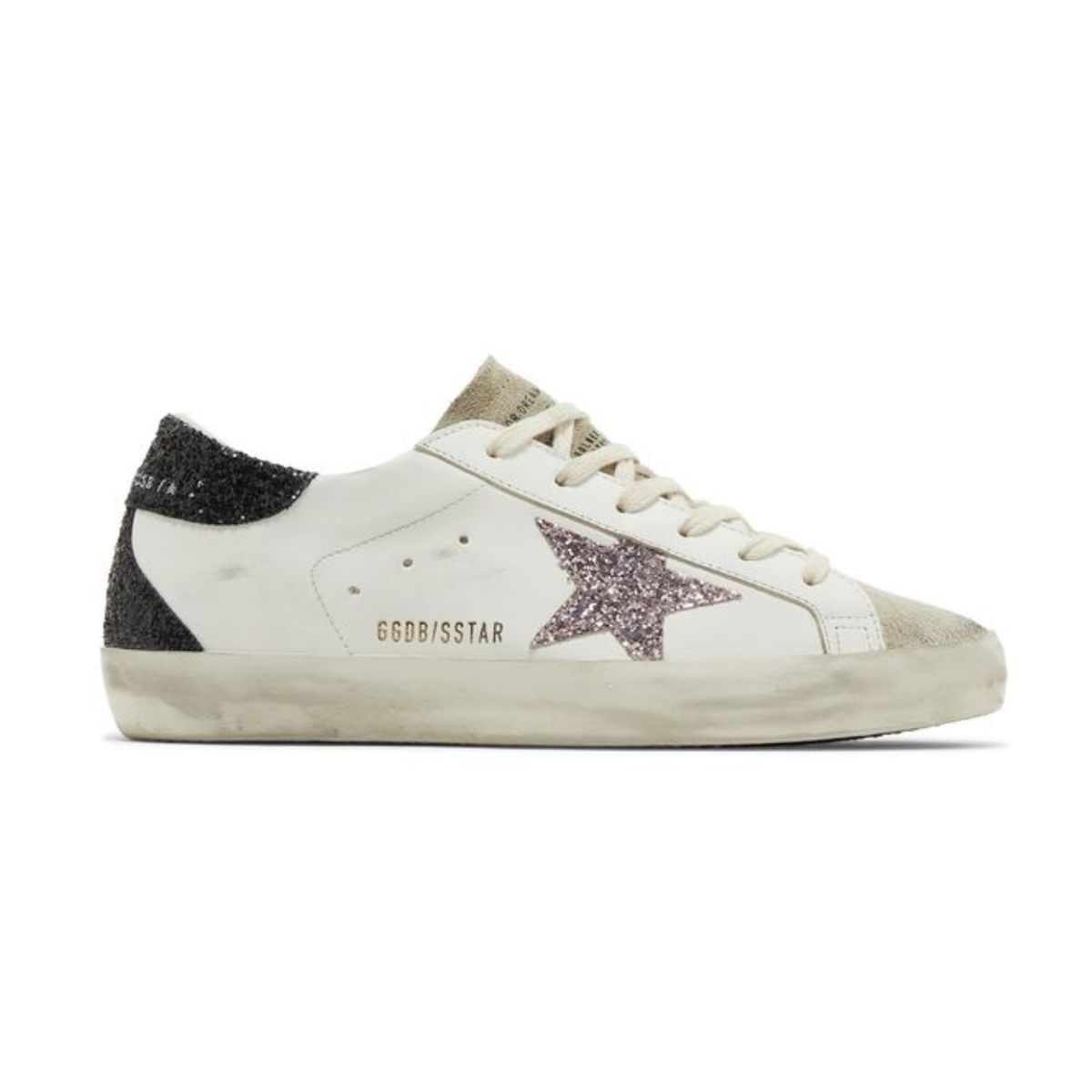 Golden Goose Super-Star White Mauve Pink Glitter(Women's)