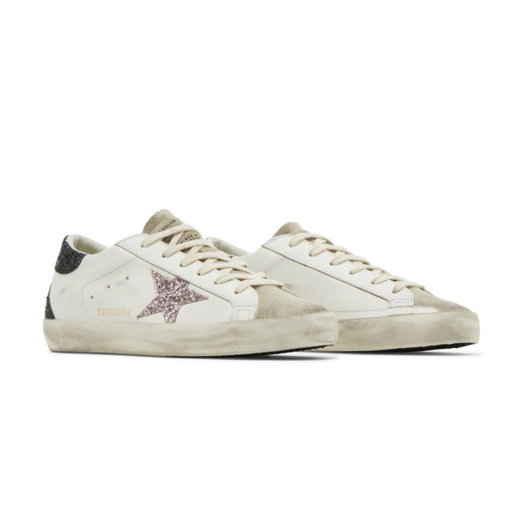 Golden Goose Super-Star White Mauve Pink Glitter(Women's)