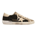 Golden Goose in black glitter with cream star and suede inserts(Women's)