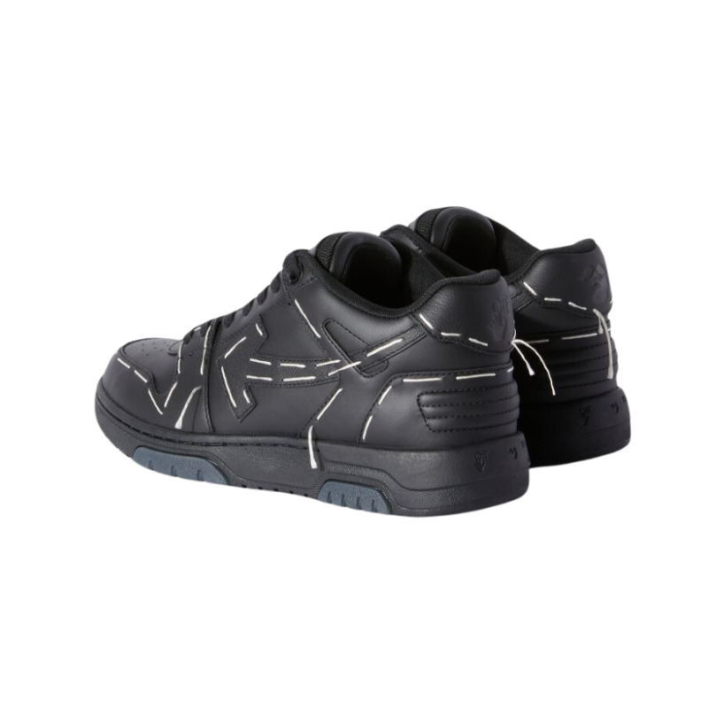 OFF-WHITE Out Of Office OOO low Tops Sartorial Stitching Black