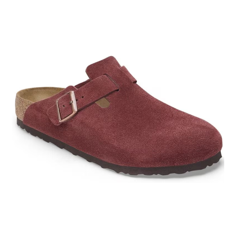Birkenstock Boston Burgundy – Suede Leather Zinfandel
