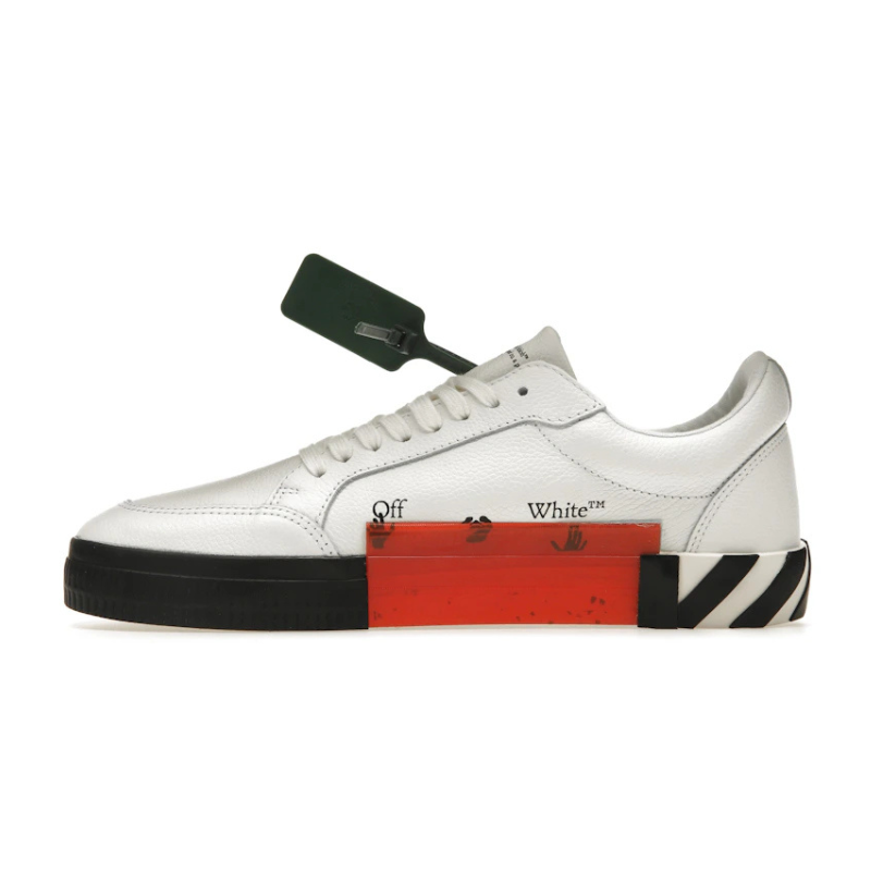 OFF-WHITE Vulc low leather – White Black SS22