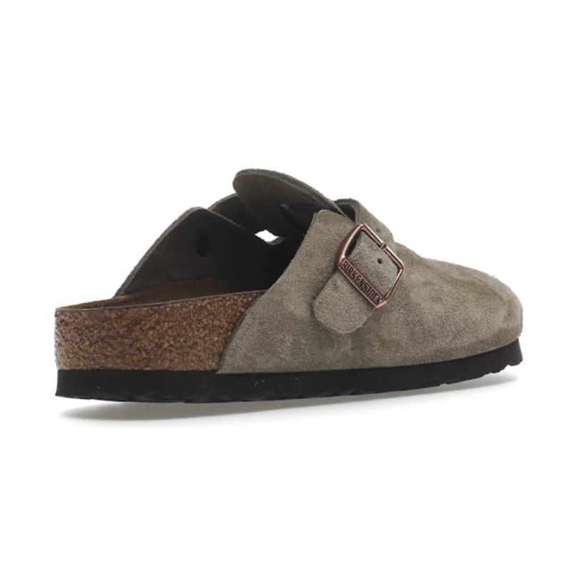 Birkenstock Boston Soft Footbed – Suede Taupe