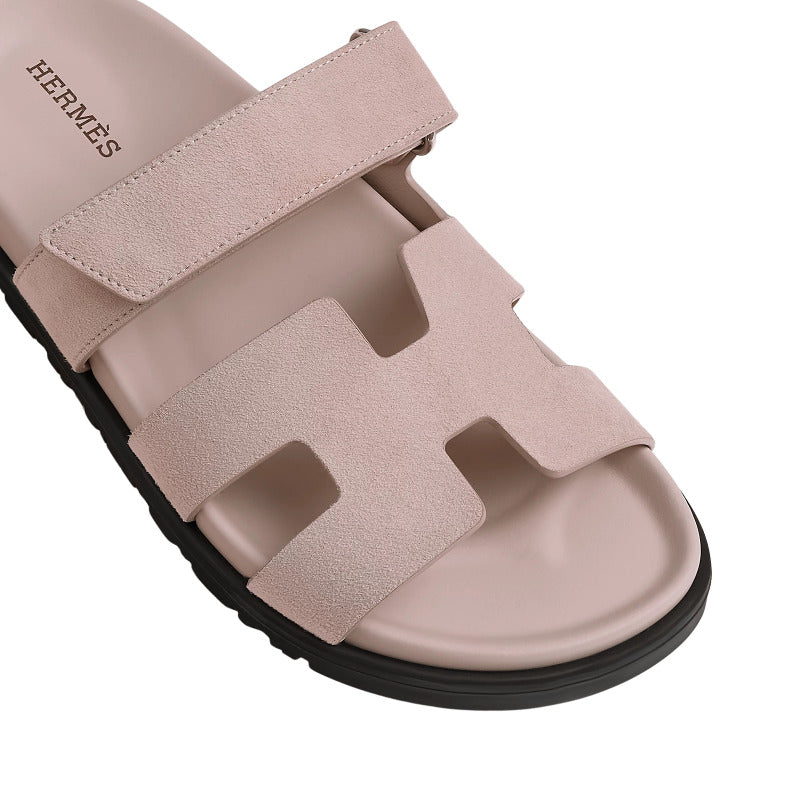 Hermes Chypre Sandal – Pink Suede