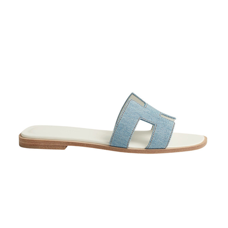 Hermes Oran Sandal Bleu/Clair