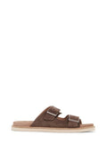 BRUNELLO CUCINELLI Suede Double-Strap Sandals brown