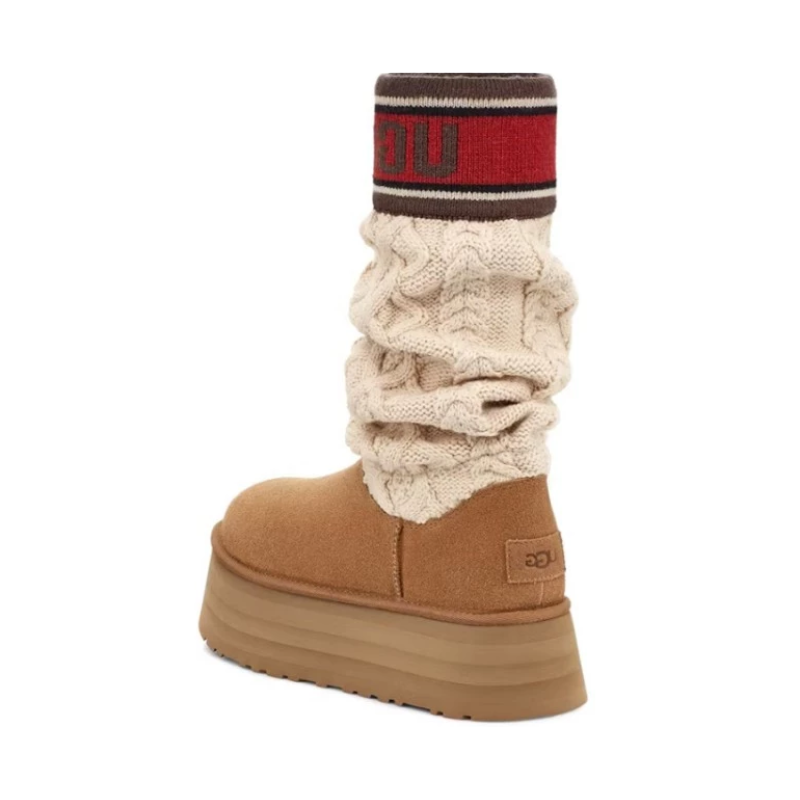 UGG Classic Sweater Letter Boot – Chestnut